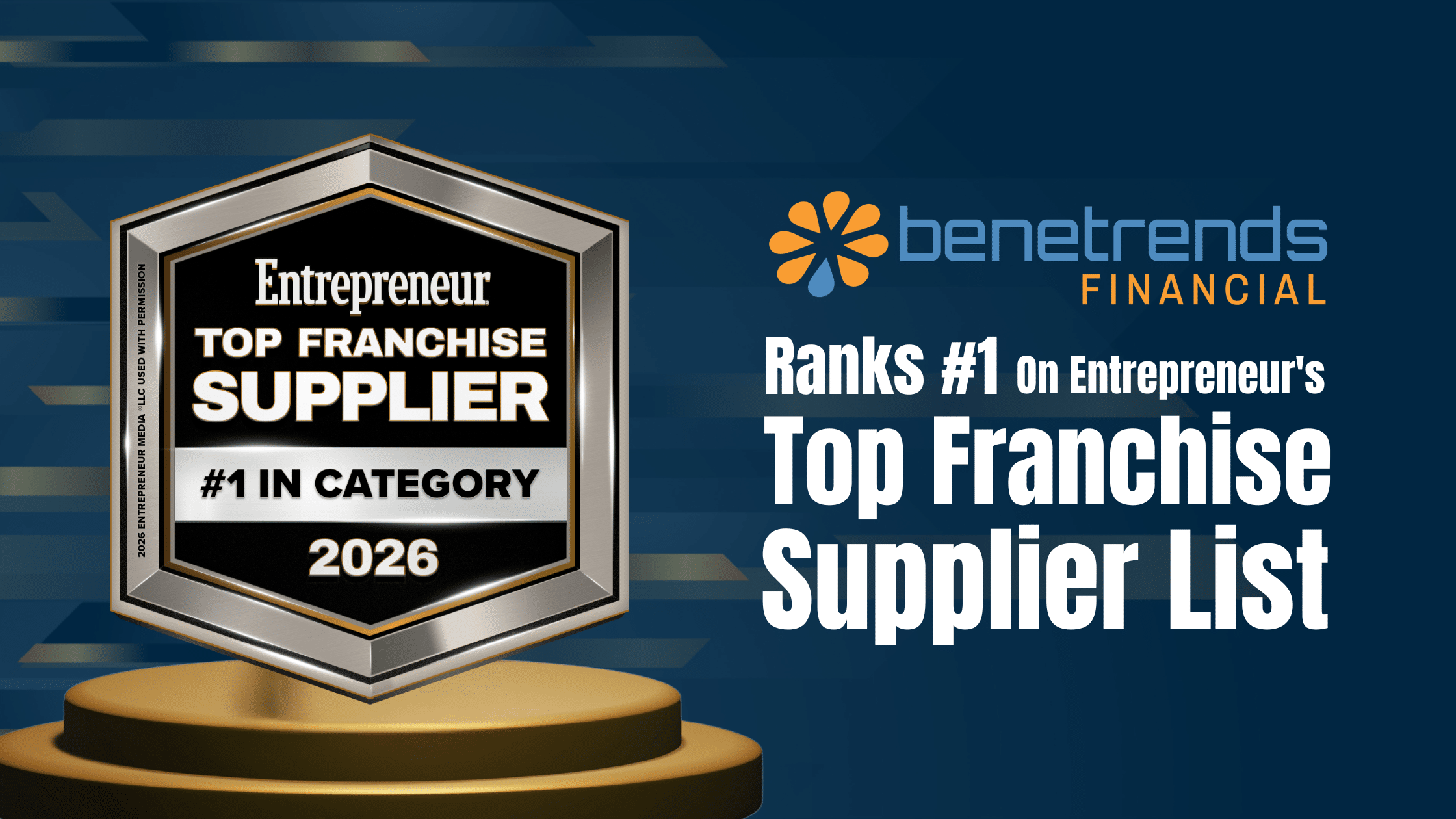 EntrepreneurFranchise_Graphic Benetrends Ranks #1 On Entrepreneur's Top Franchise Supplier List blog graphic